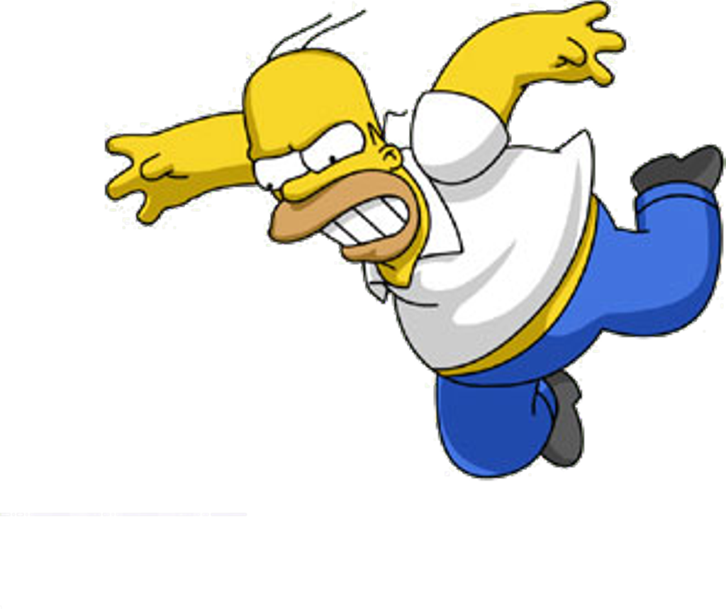 Homer Simpson Falling Down PNG Image