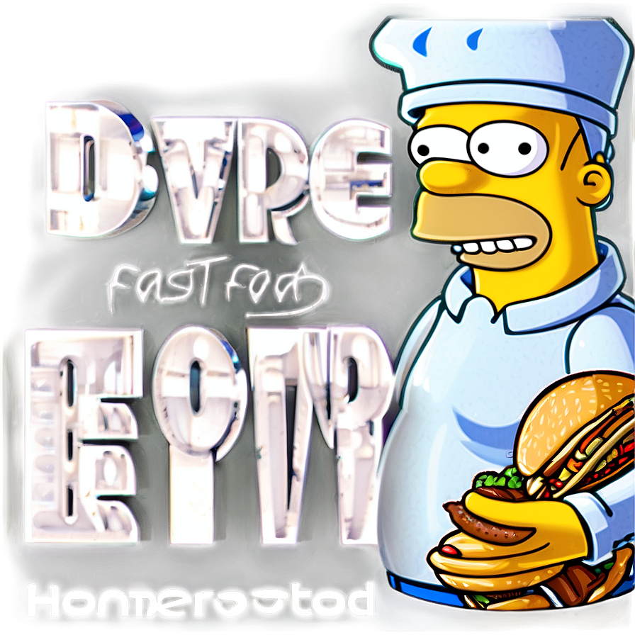 Homer Simpson Fast Food Run Png 05212024 PNG Image