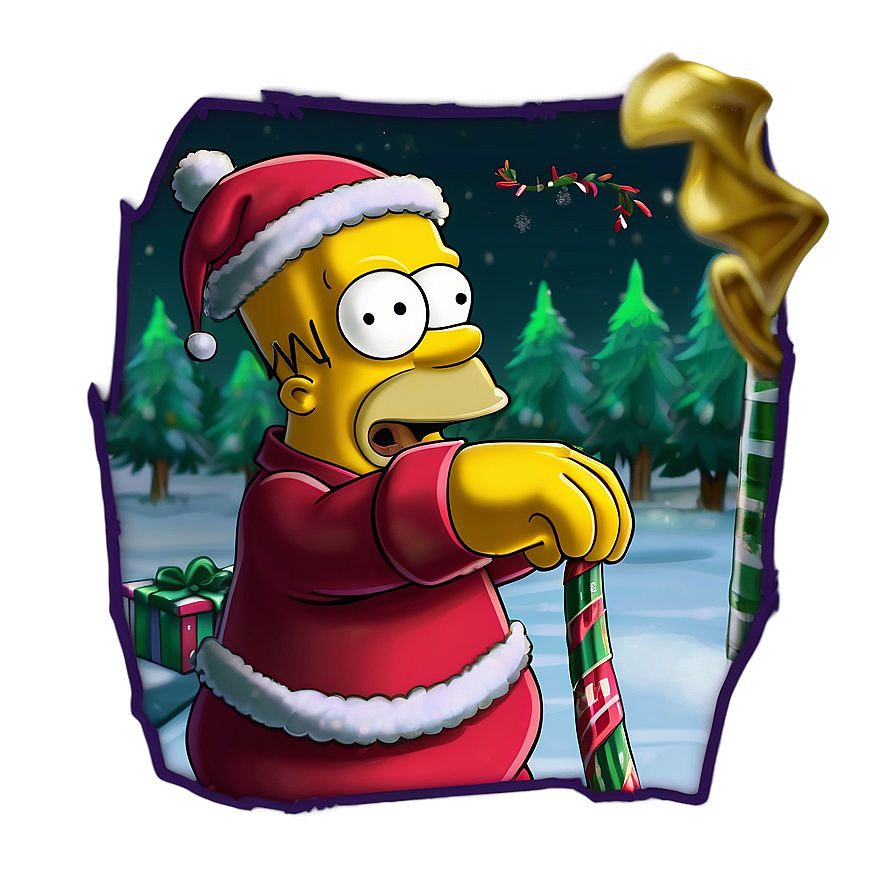 Homer Simpson Holiday Spirit Png 05212024 PNG Image