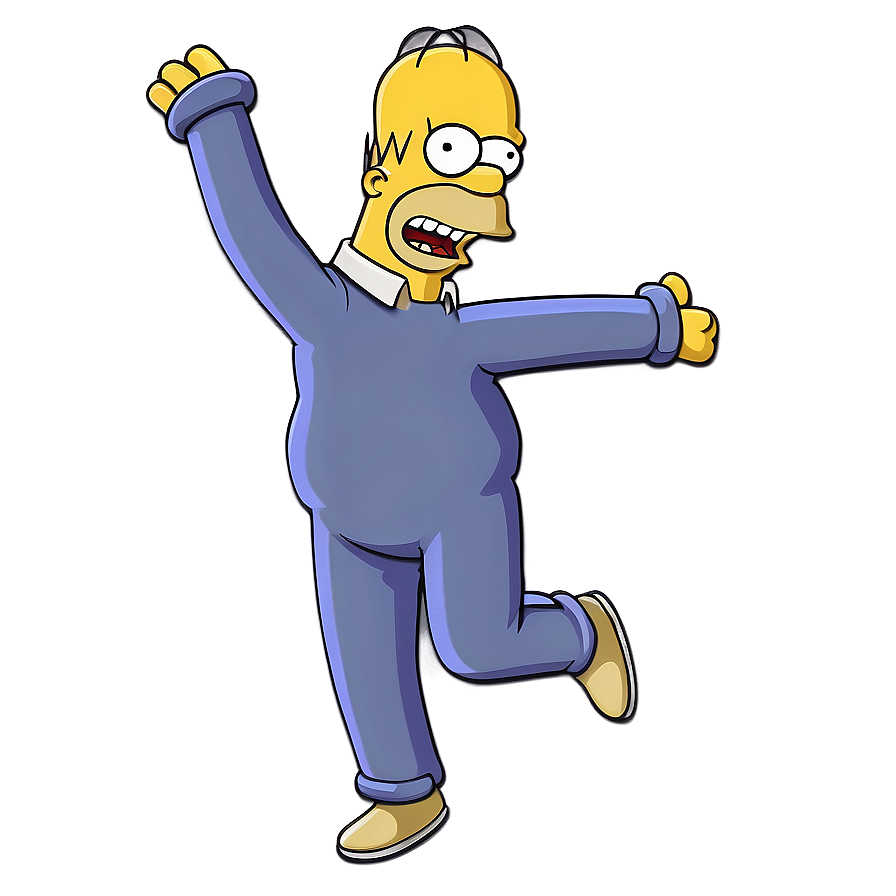 Homer Simpson Joyful Dance Png 45 PNG Image