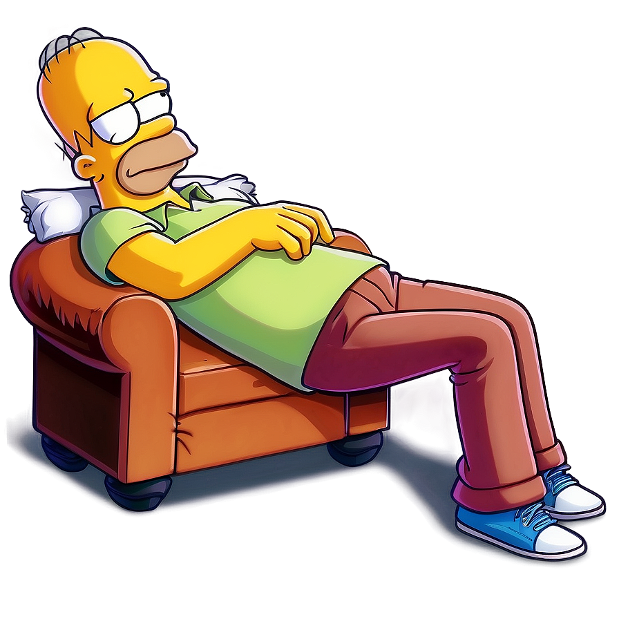 Homer Simpson Relaxing Day Png Pxi PNG Image