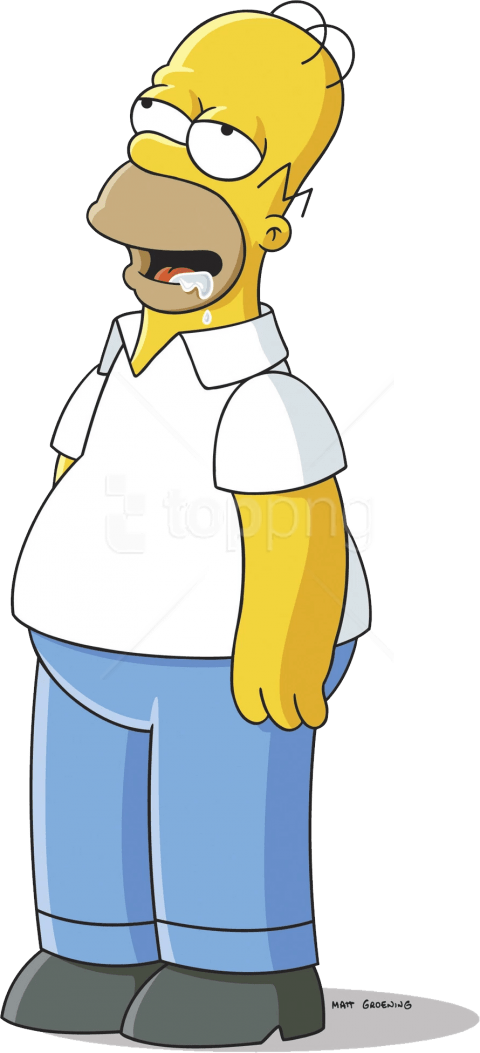 Homer Simpson Standing Casual Pose PNG Image