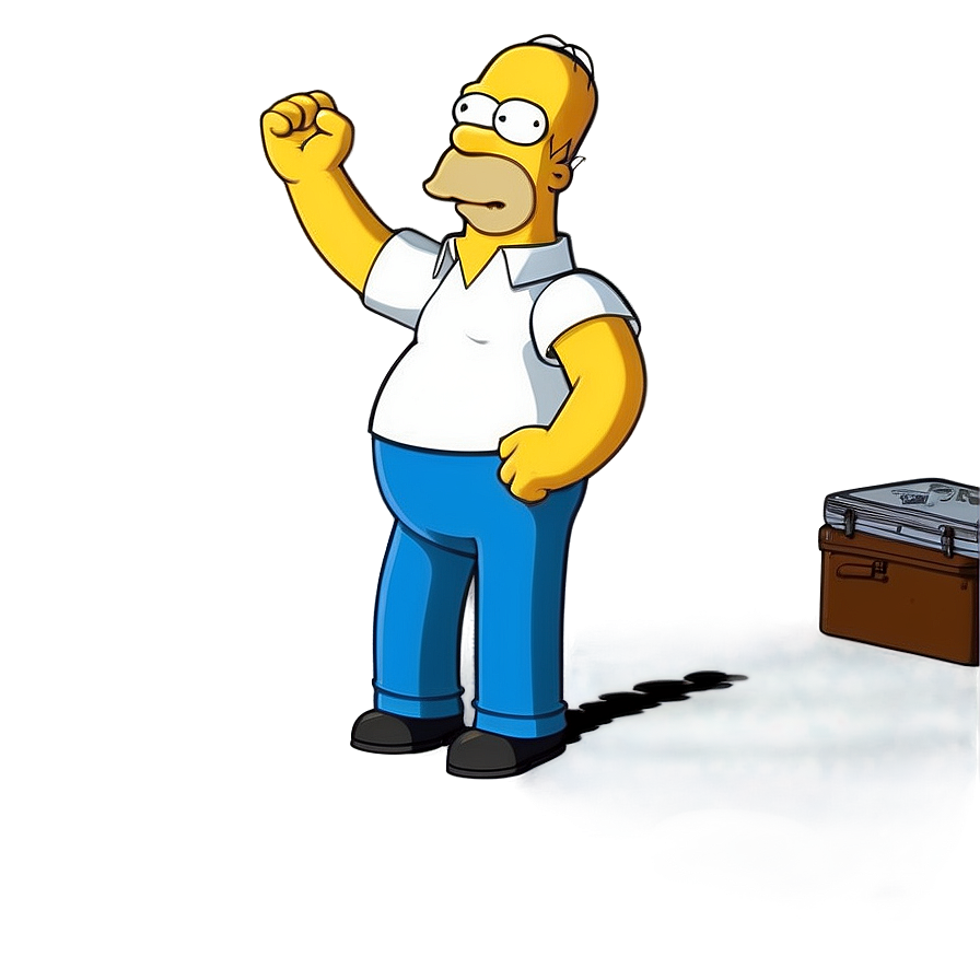 Homer Simpson Victory Pose Png 53 PNG Image