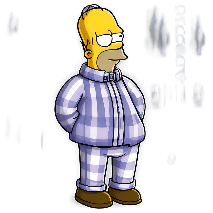 Homer Simpson Winter Cold Png 05212024 PNG Image