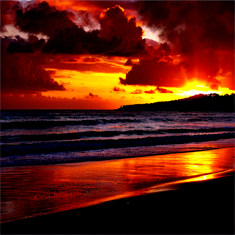 Honduras Beach Sunset Png Dpw PNG Image