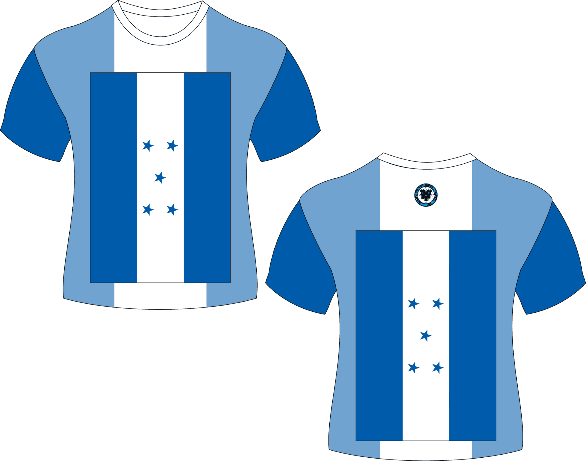 Honduras Football Jersey Design PNG Image