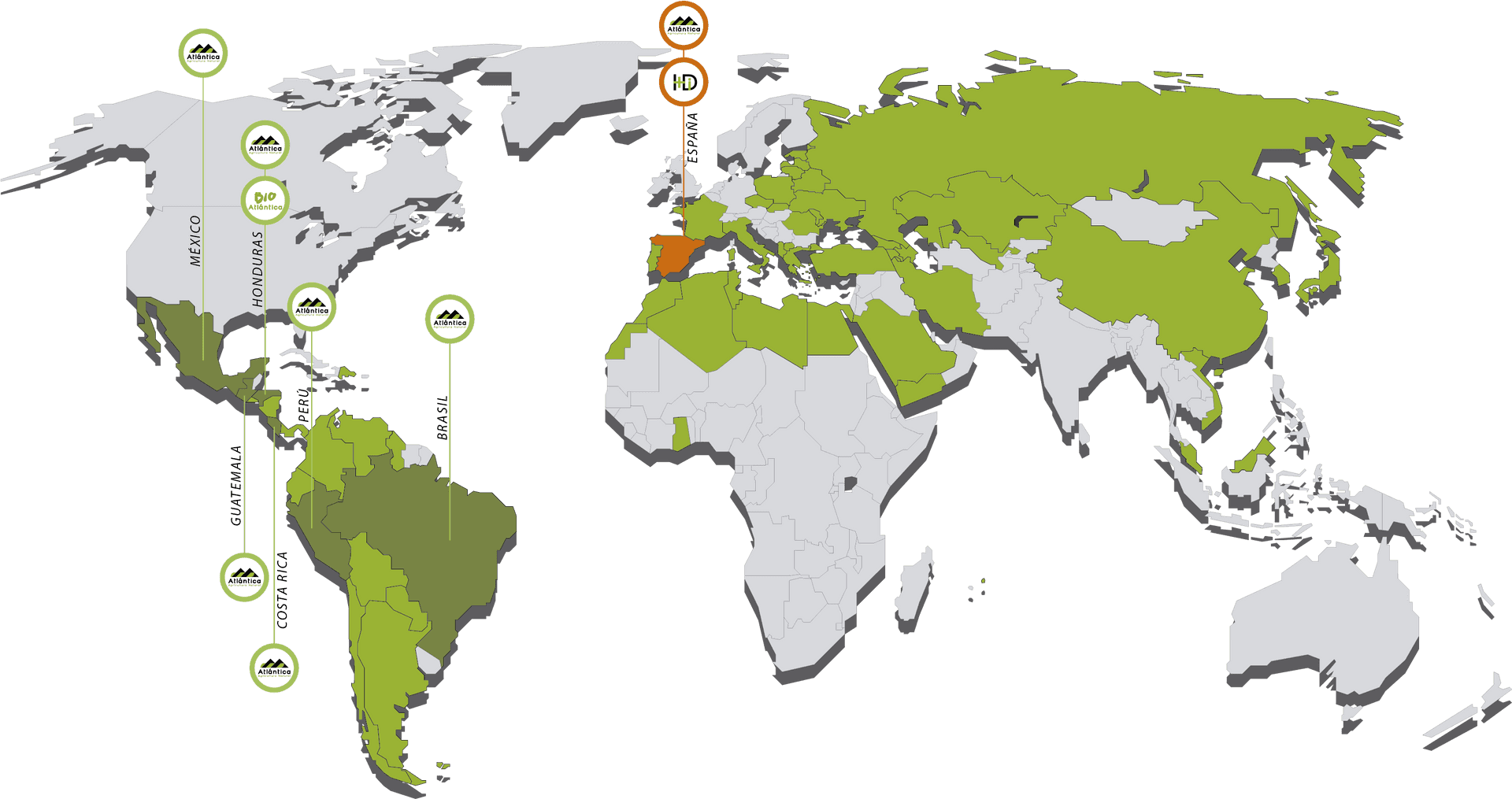 Honduras Highlighted World Map PNG Image