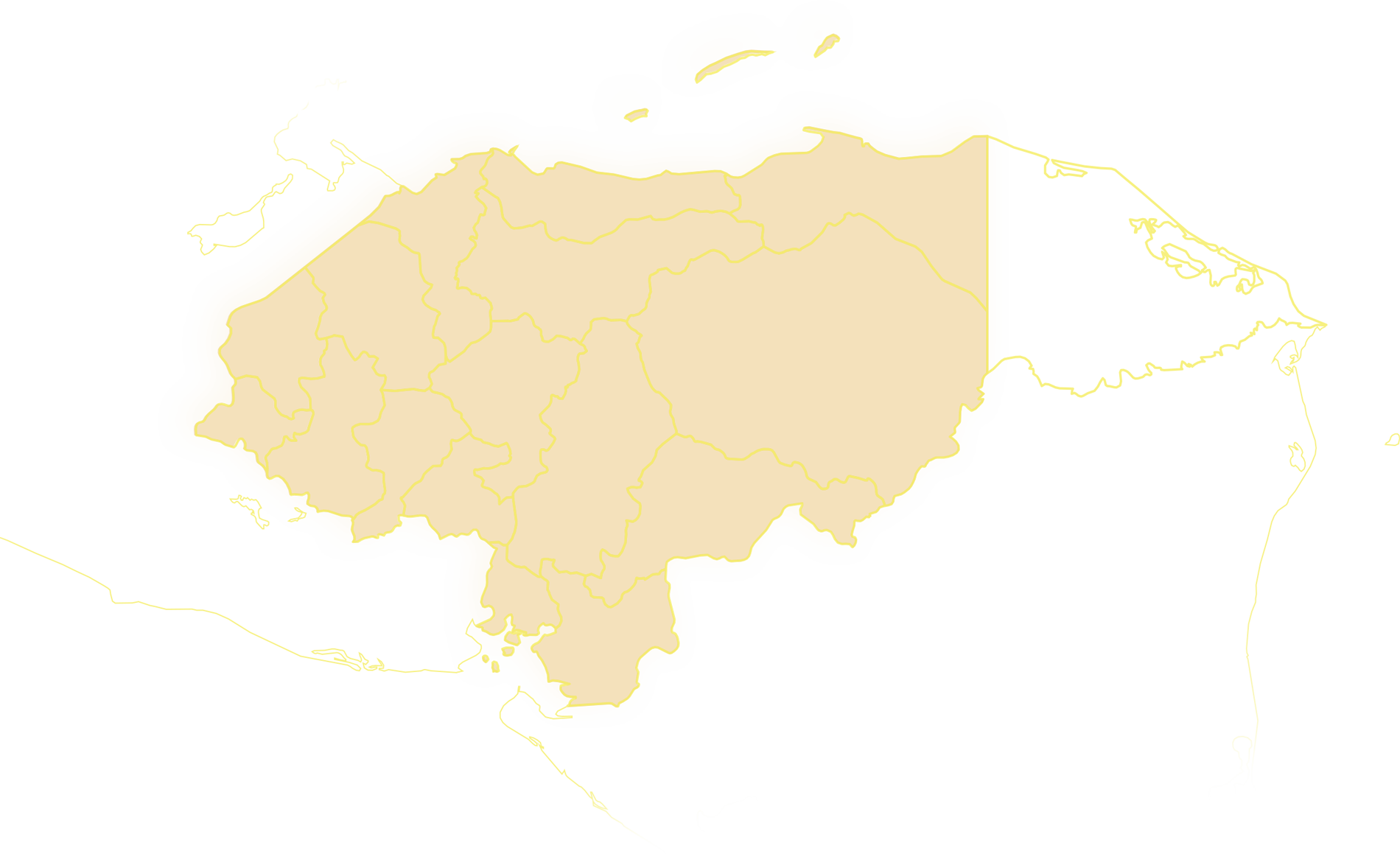 Honduras Map Outline PNG Image