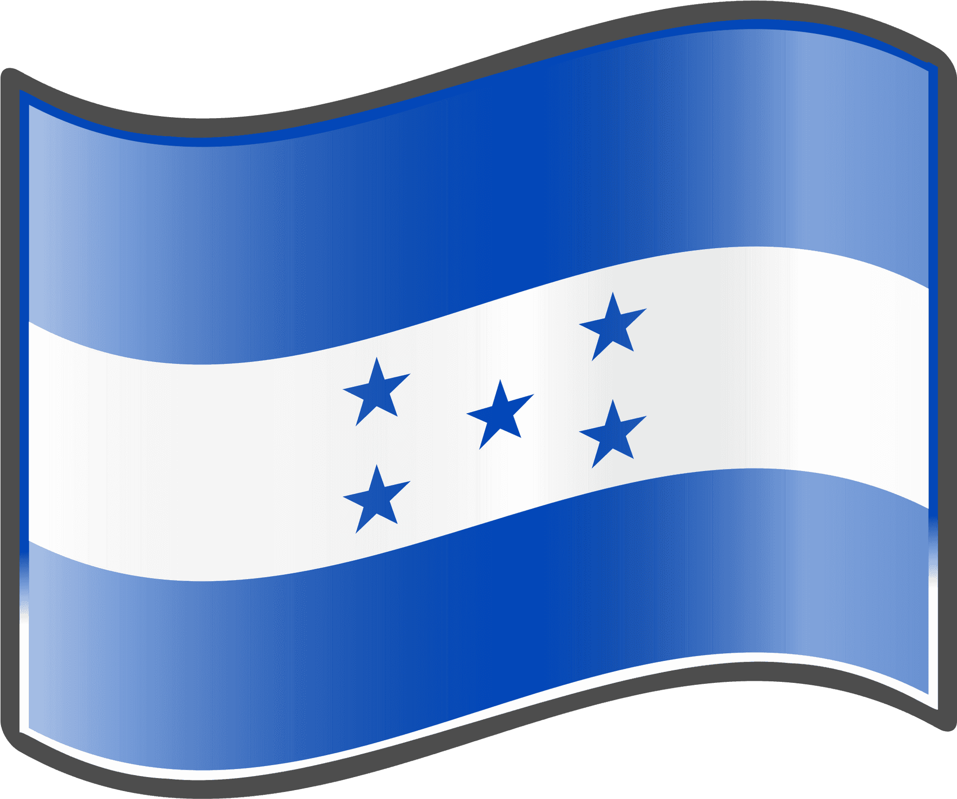 Honduras National Flag Waving PNG Image