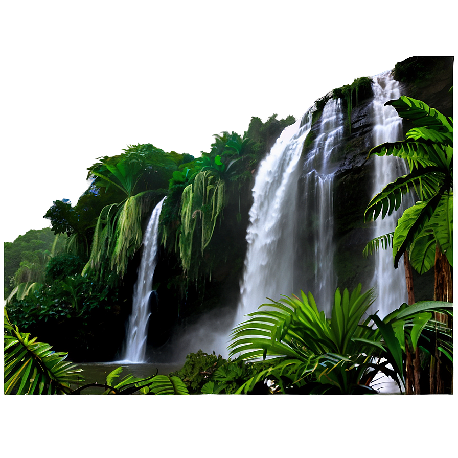 Honduras Rainforest Waterfall Png 06202024 PNG Image