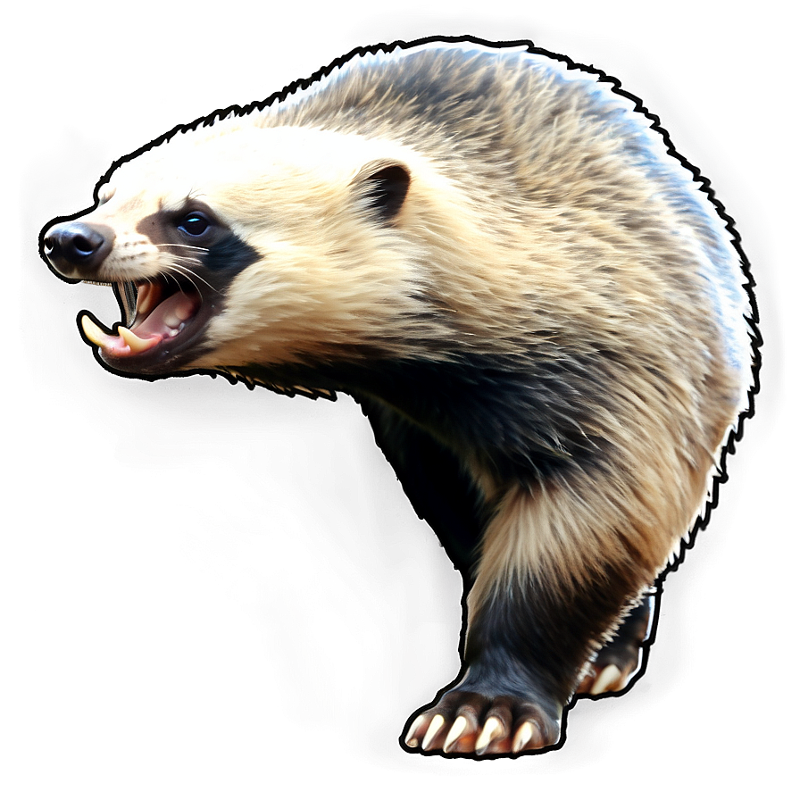 Honey Badger Sketch Art Png 06252024 PNG Image