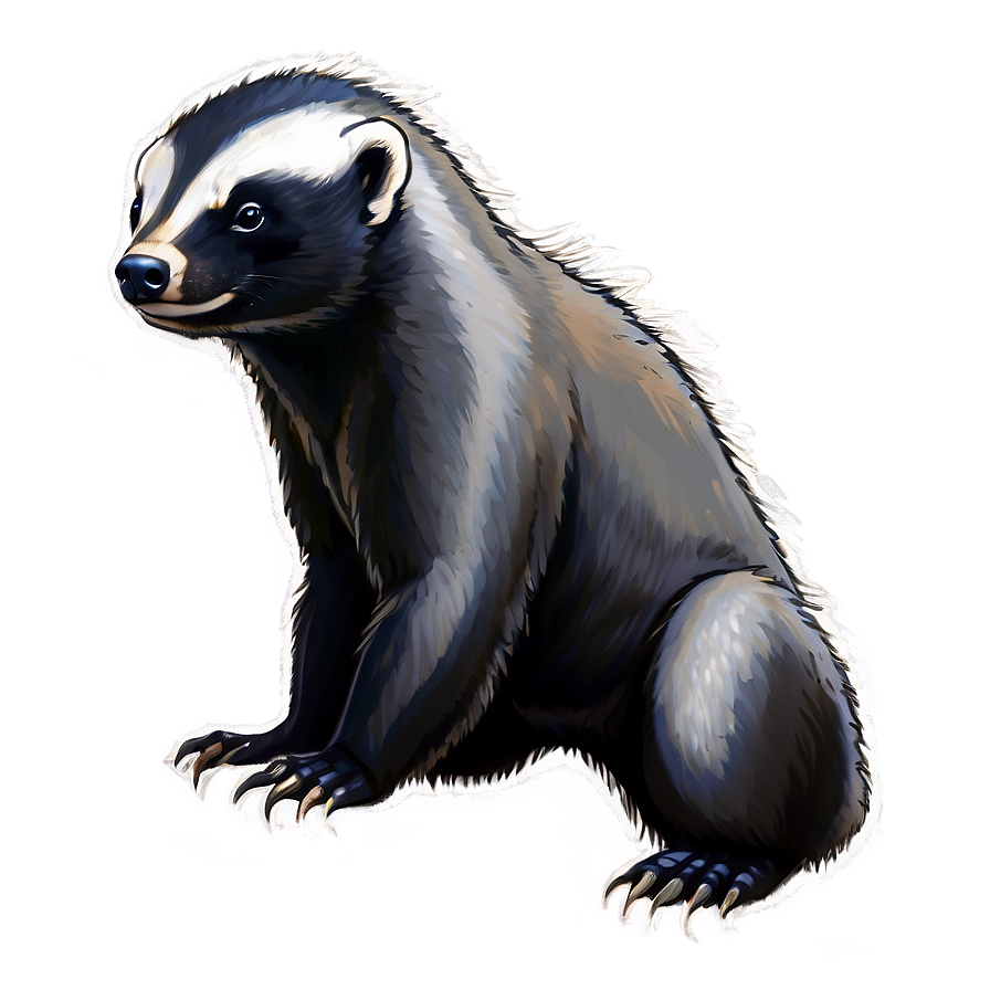 Honey Badger Sketch Art Png 46 PNG Image