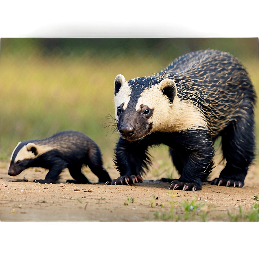 Honey Badger With Cubs Png 62 PNG Image