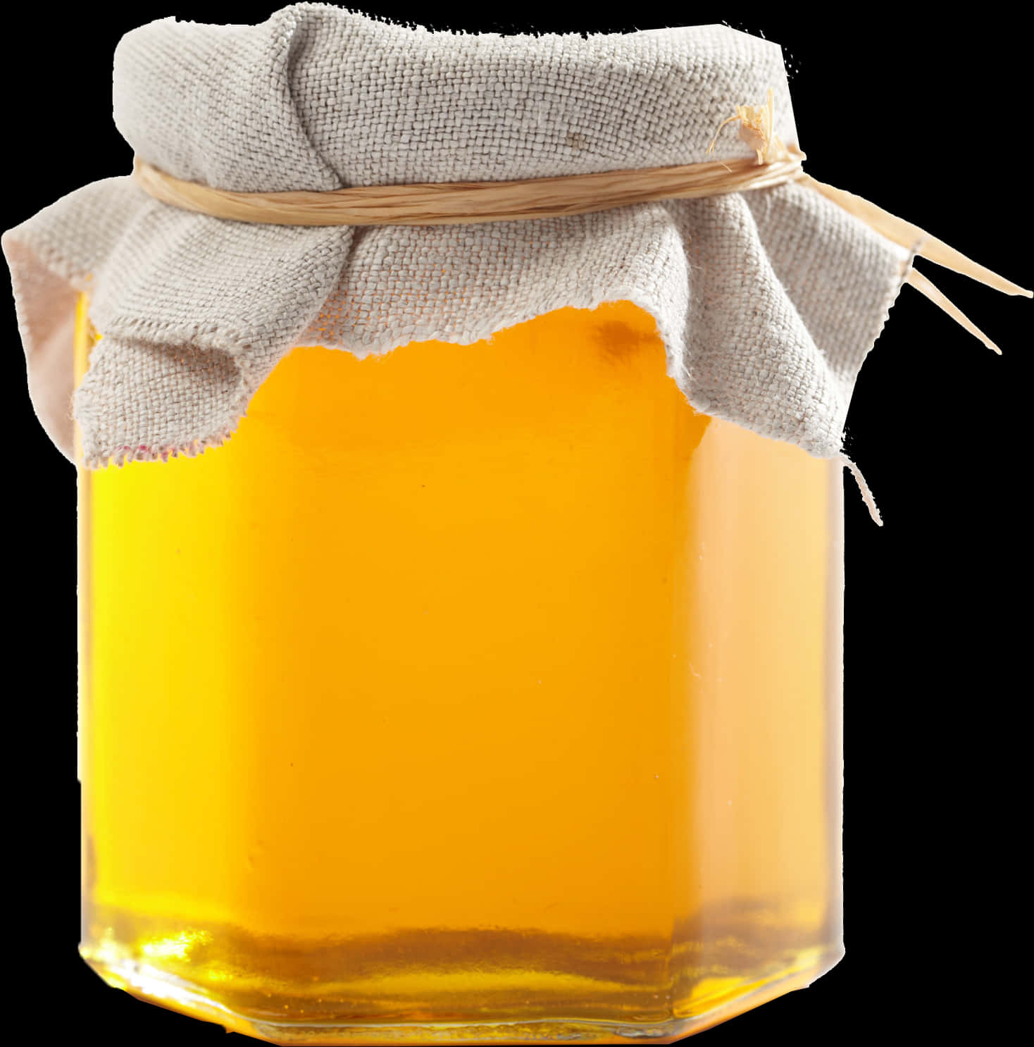 Honey Jar Cloth Covered PNG Image