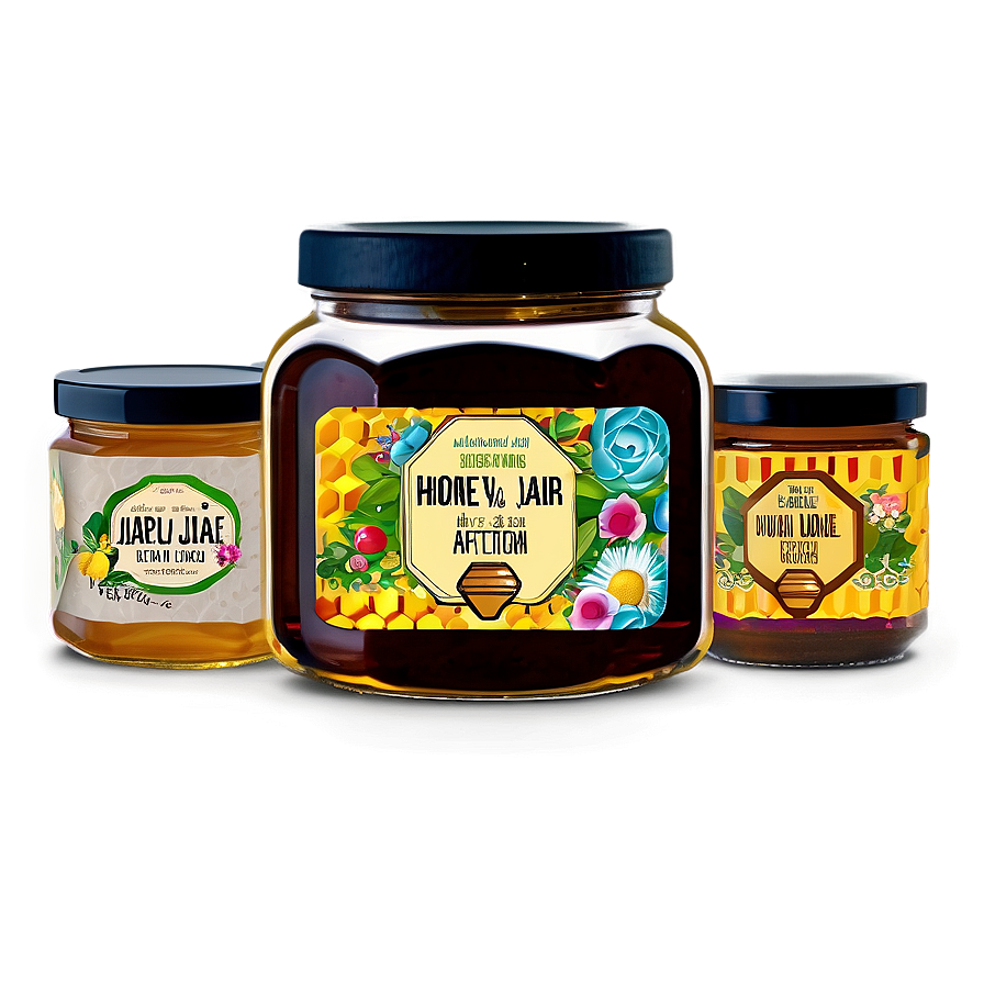 Honey Jar Label Png Ajx PNG Image