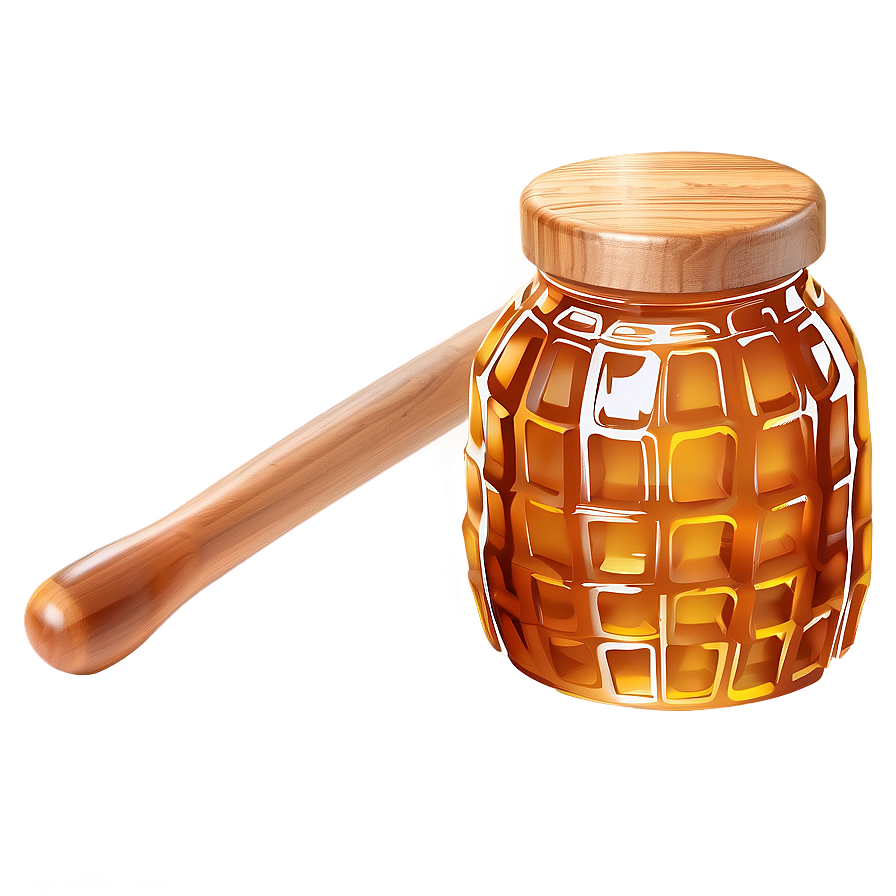 Honey Jar With Scoop Png Dep58 PNG Image