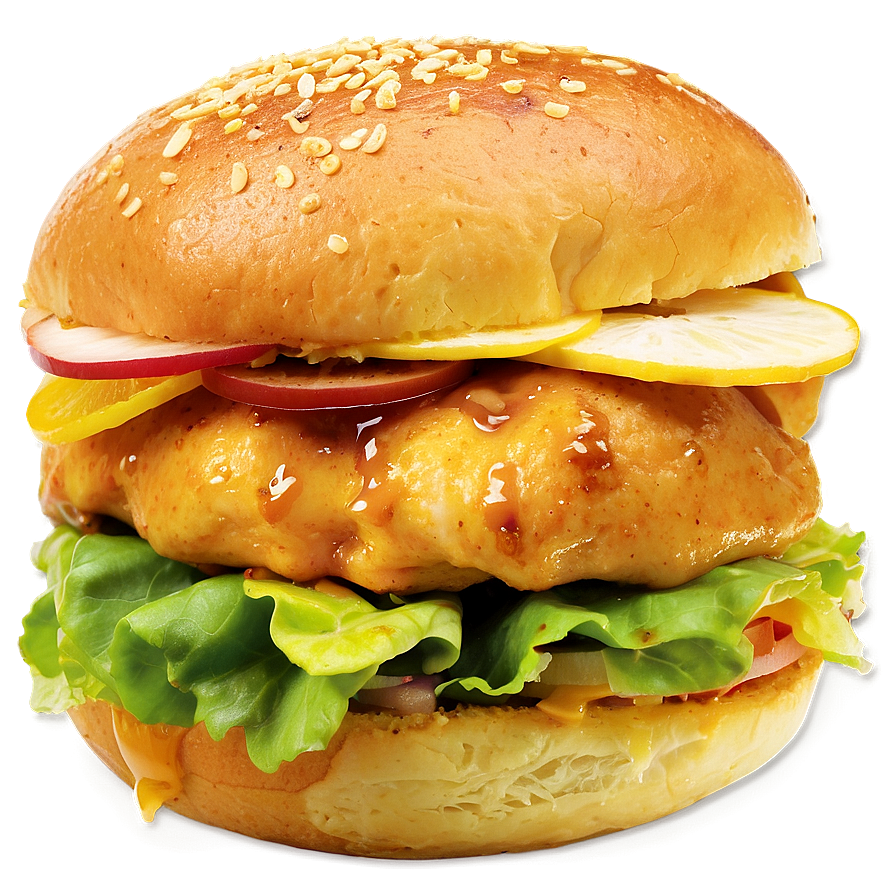 Honey Mustard Chicken Sandwich Png 06132024 PNG Image