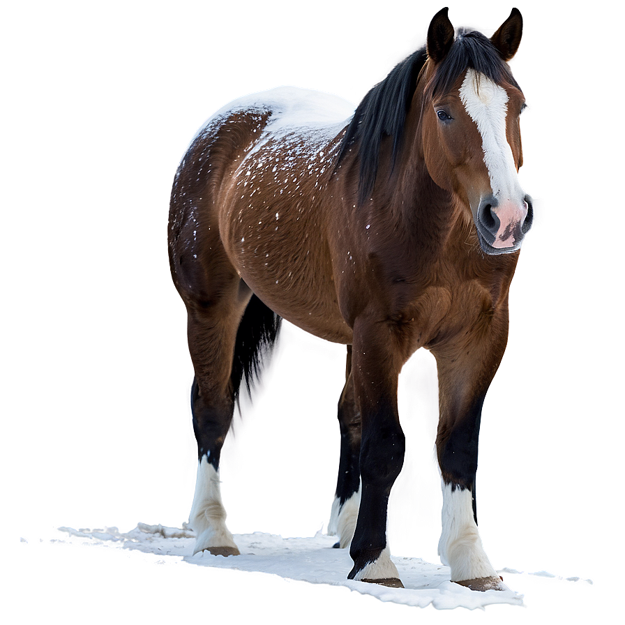 Horse In Snow Png Uyr76 PNG Image