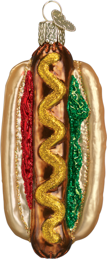 Hot Dog Christmas Ornament PNG Image