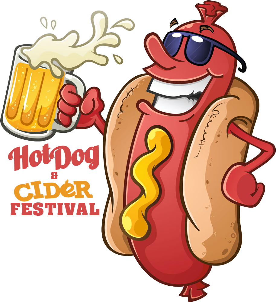 Hot Dog Cider Festival Mascot PNG Image