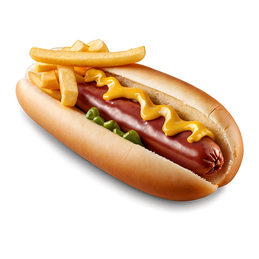 Hot Dog With Fries Png 05232024 PNG Image