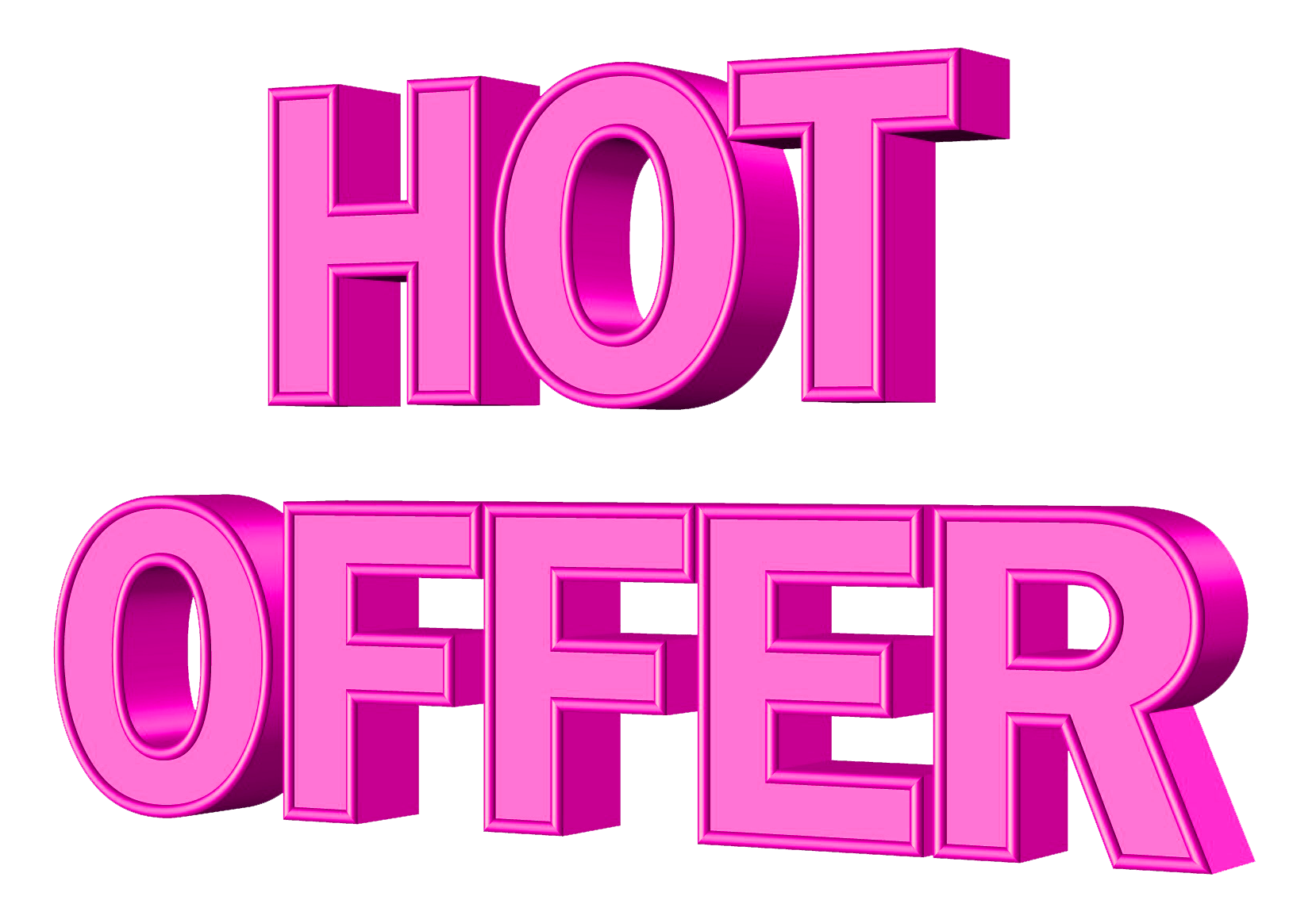 Hot Offer3 D Text Graphic PNG Image