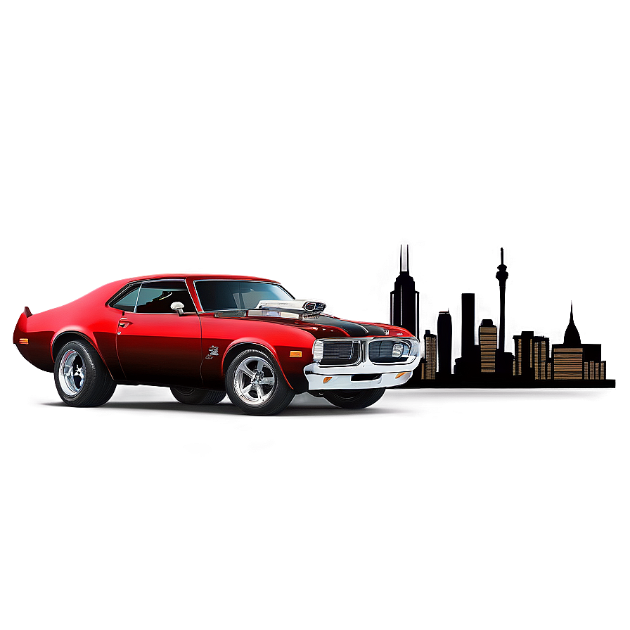 Hot Rod In Cityscape Png Opf12 PNG Image