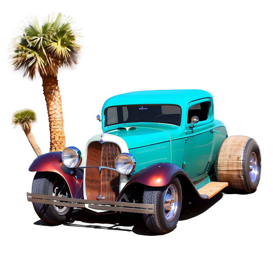 Hot Rod In Desert Scenery Png 06252024 PNG Image