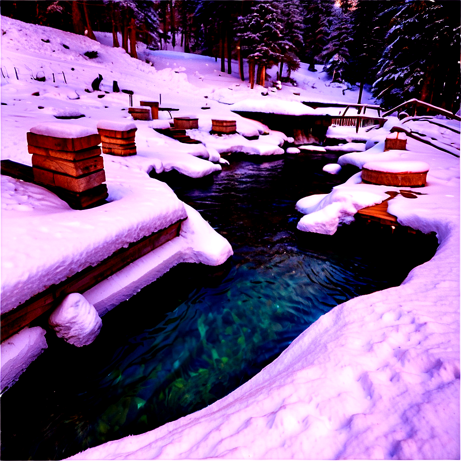 Hot Springs In Snow Png 06112024 PNG Image