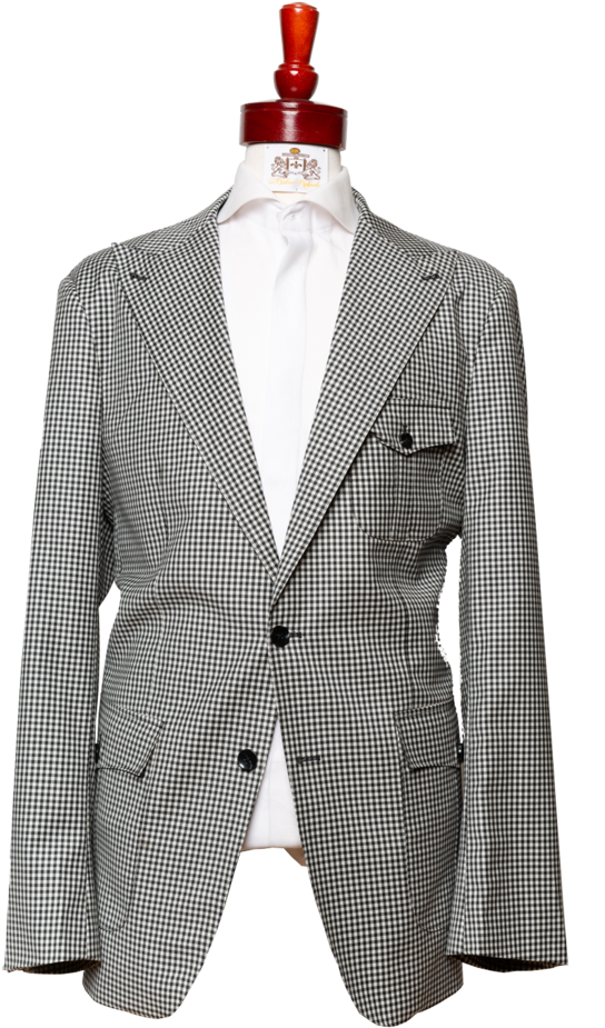 Houndstooth Pattern Suit Jacket PNG Image