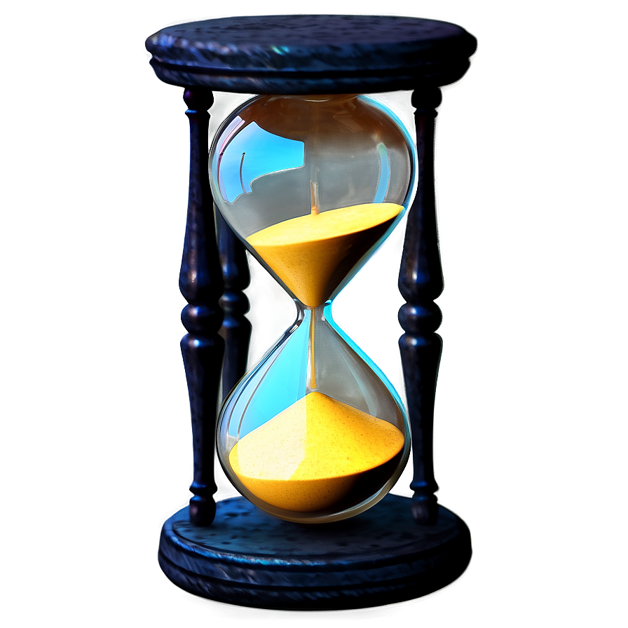 Hourglass In Dark Background Png Oom PNG Image