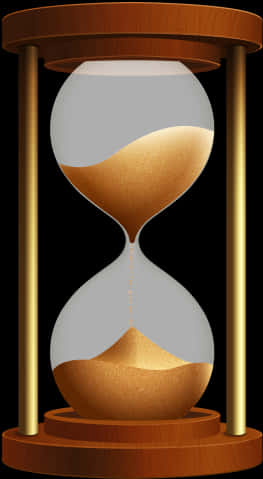 Hourglass Sand Timer Graphic PNG Image