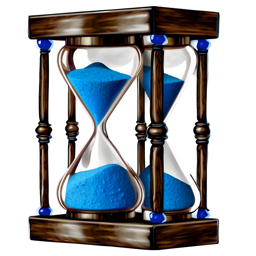 Hourglass With Blue Sand Png 05232024 PNG Image