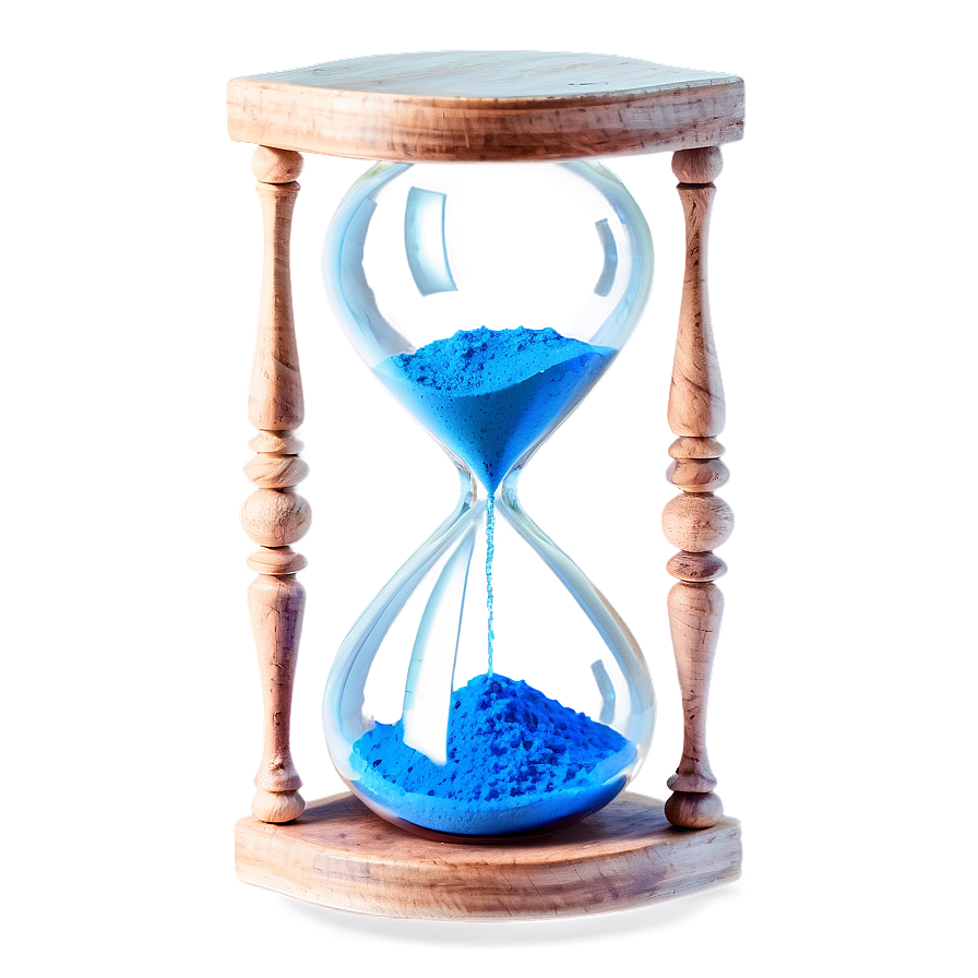 Hourglass With Blue Sand Png 35 PNG Image