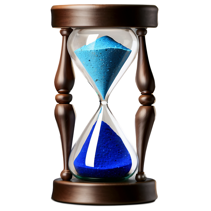 Hourglass With Blue Sand Png Amu59 PNG Image