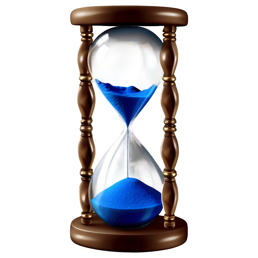 Hourglass With Blue Sand Png Ktc PNG Image