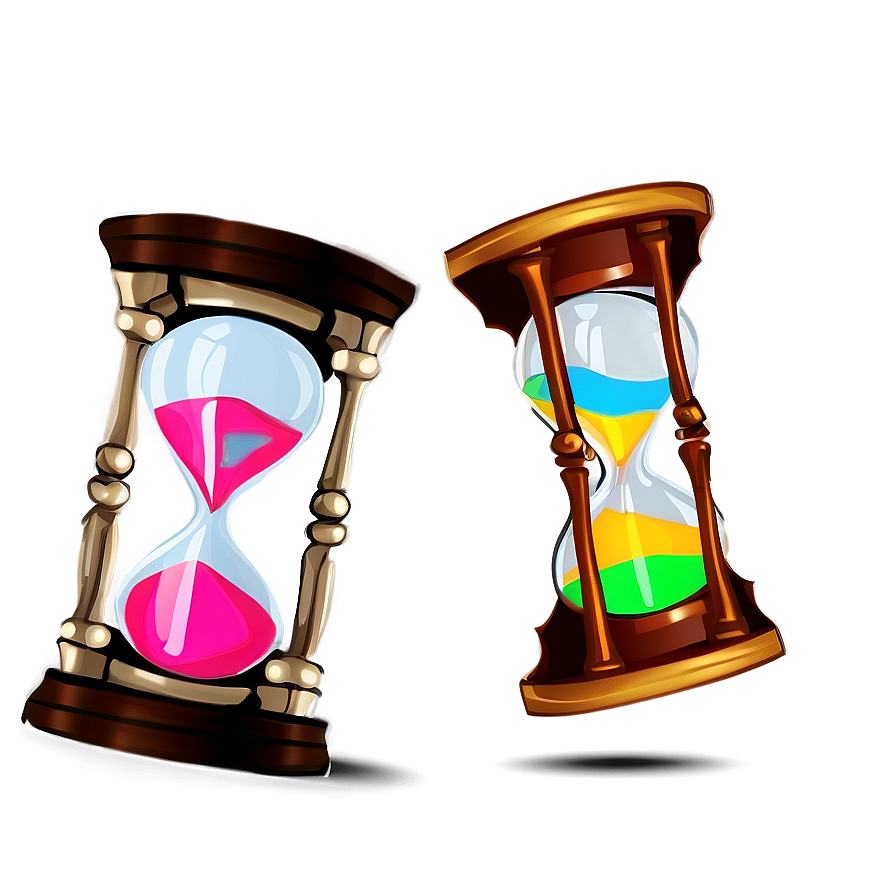 Hourglass With Colored Sands Png 85 PNG Image