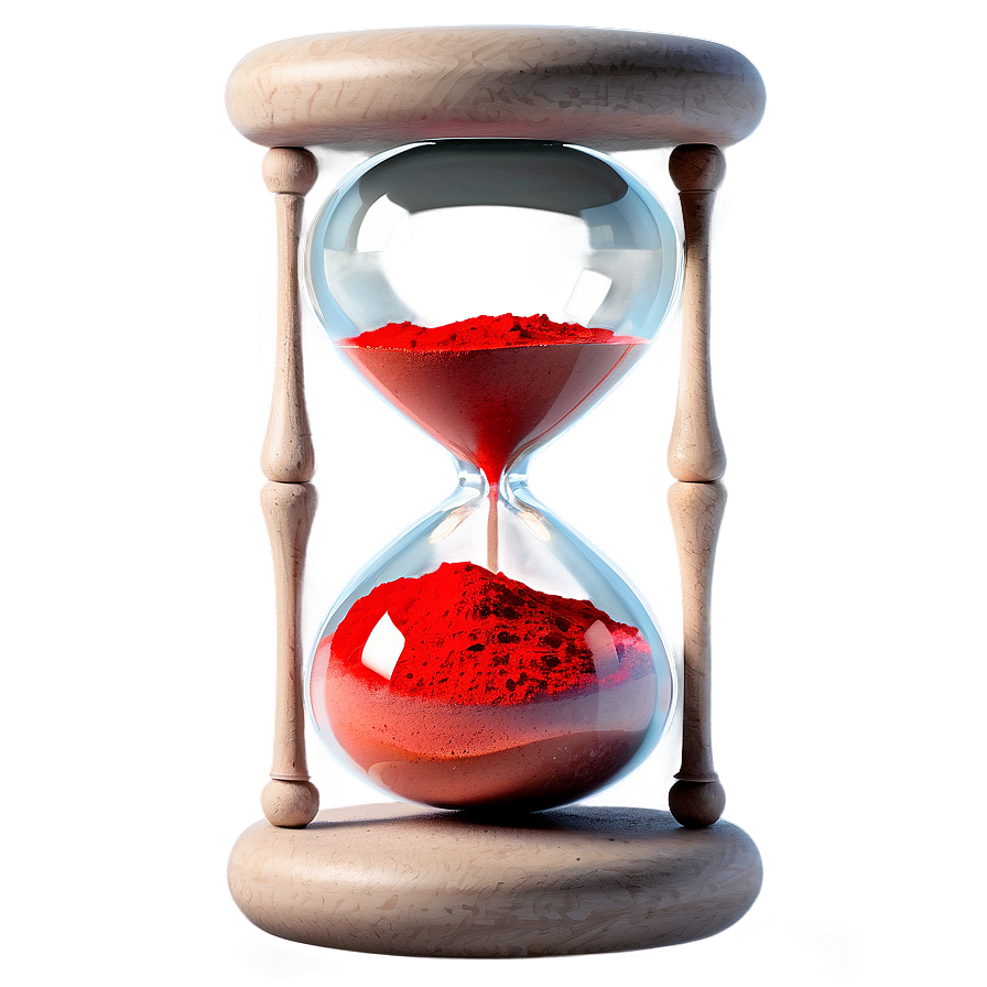 Hourglass With Red Sand Png 7 PNG Image