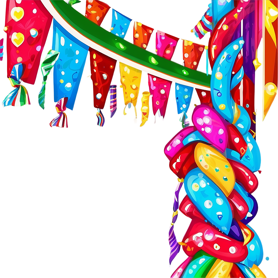 House Party Festive Streamers Png Ghj PNG Image