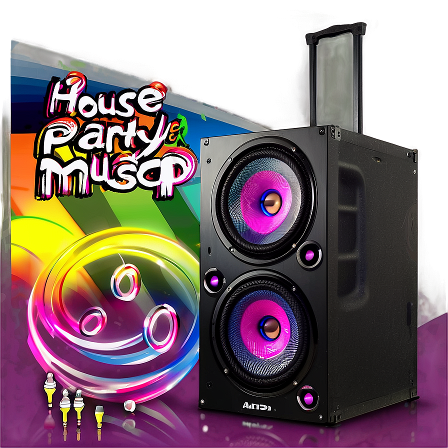 House Party Music Setup Png 06262024 PNG Image