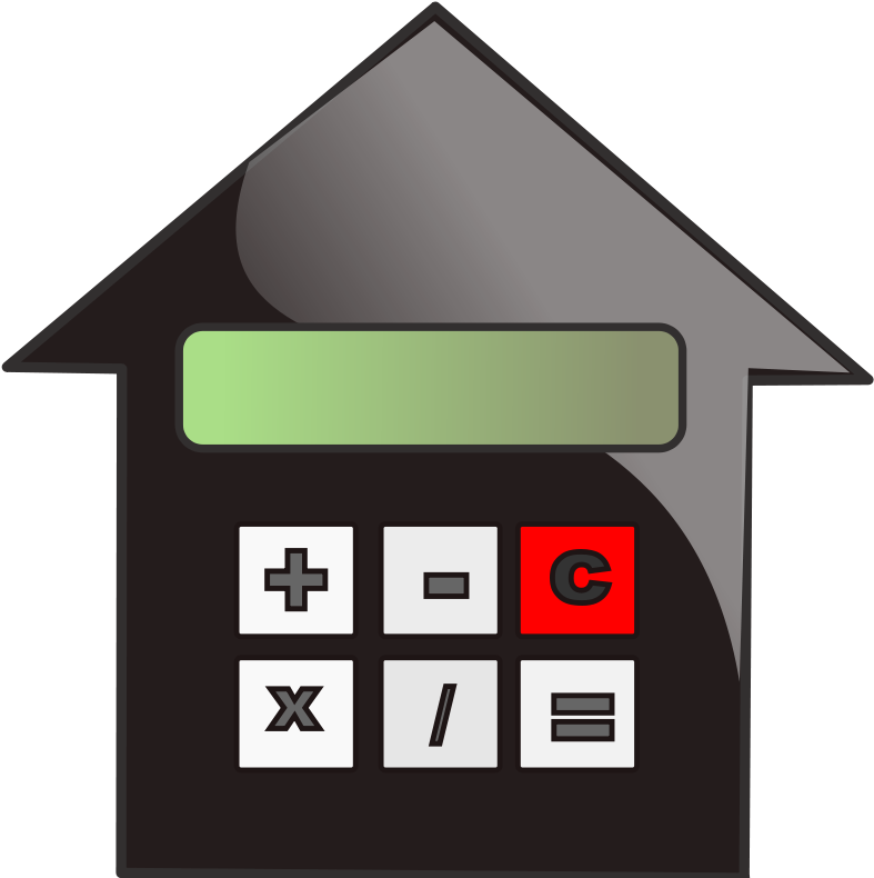 House Shaped Calculator Icon PNG Image