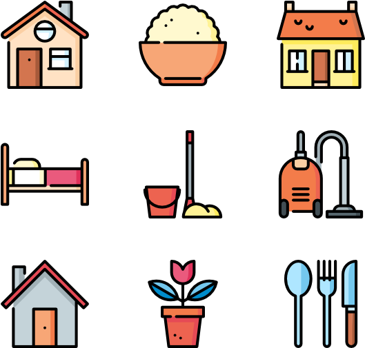 Household Items Vector Icons PNG Image