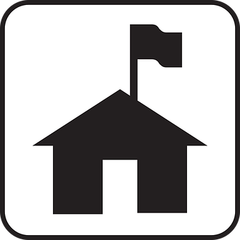 Housewith Flag Icon PNG Image