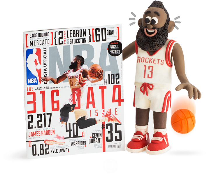 Houston Rockets Mascotand Magazine Cover PNG Image