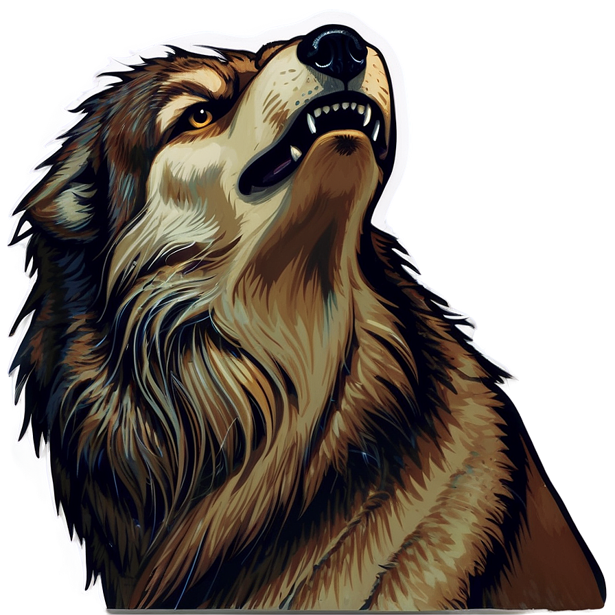 Howling Wolf Head Icon Png Qge PNG Image