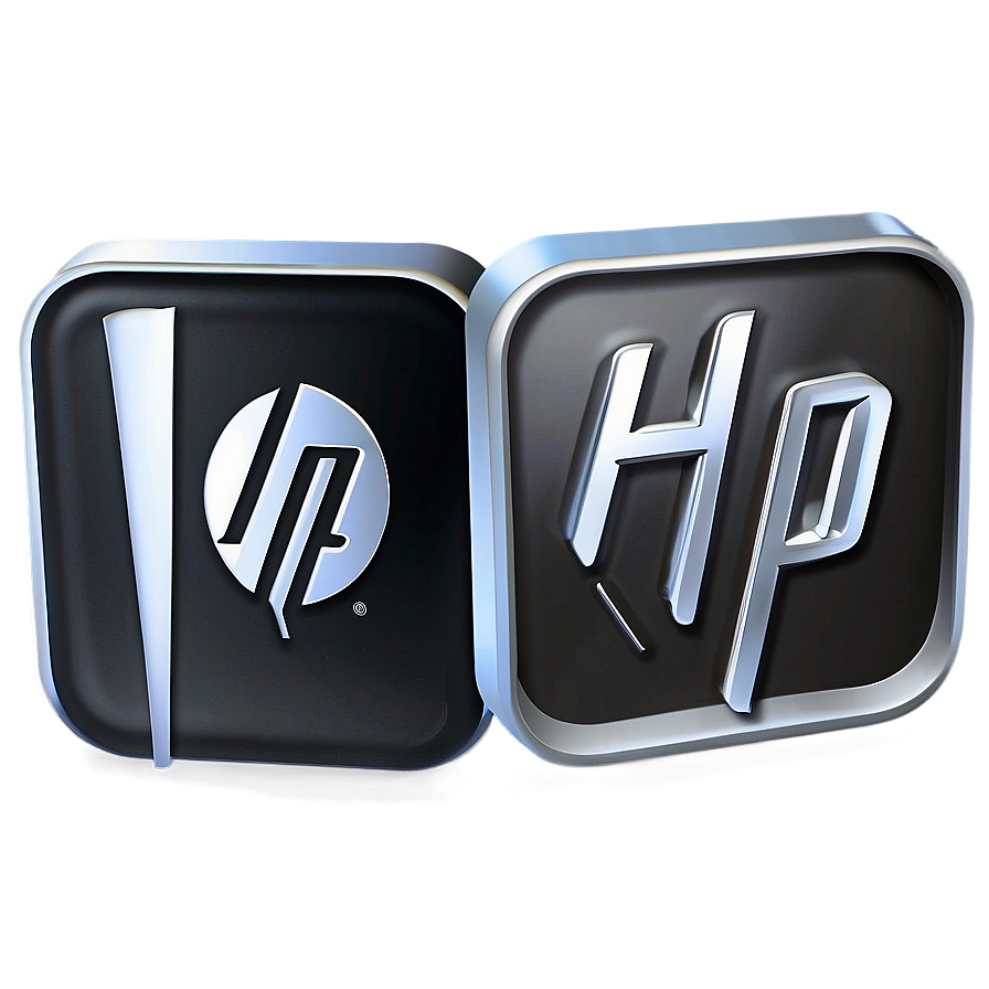 Hp Logo Silver Png 51 PNG Image