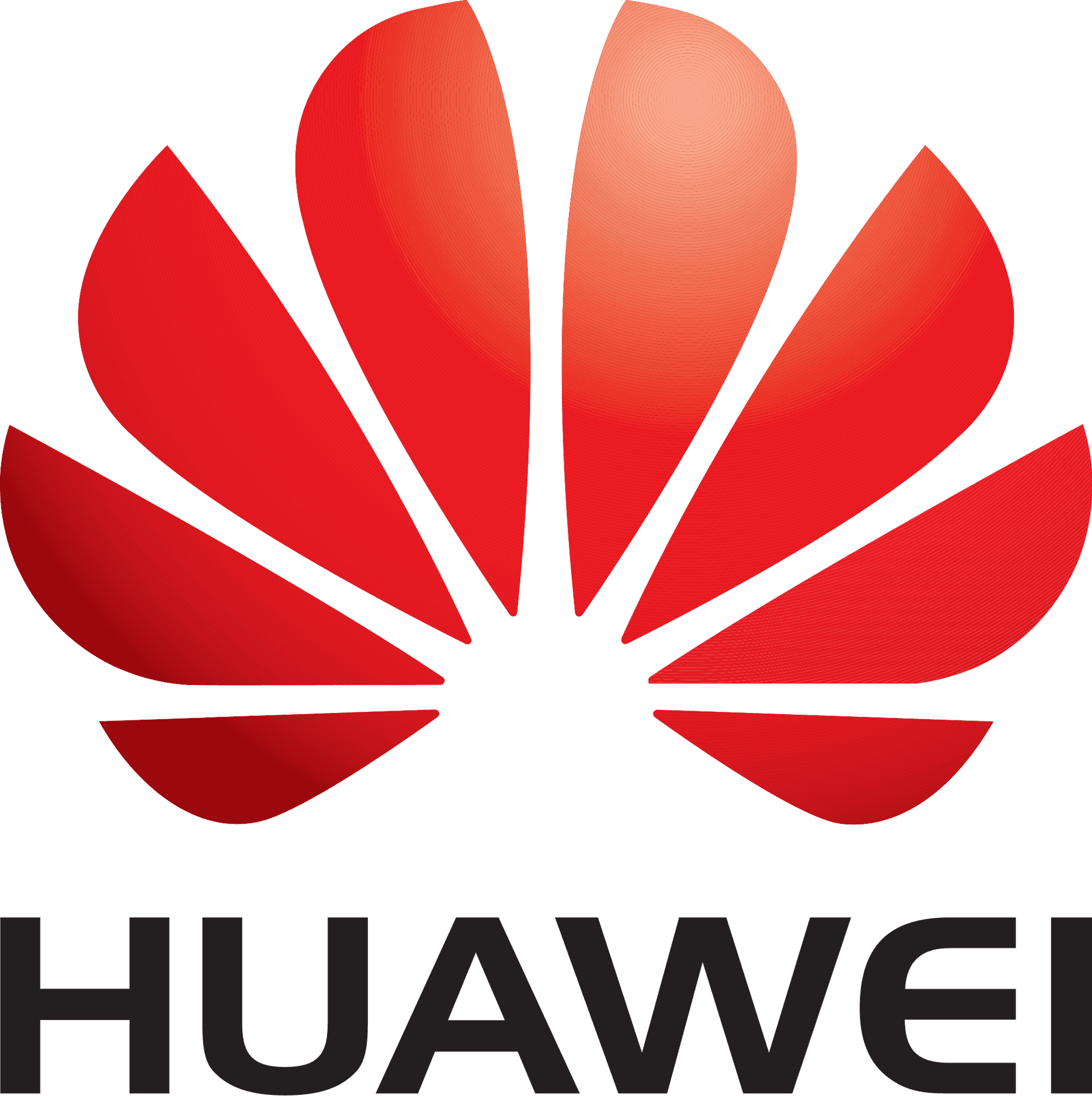 Huawei Logo Red Flower Design PNG Image