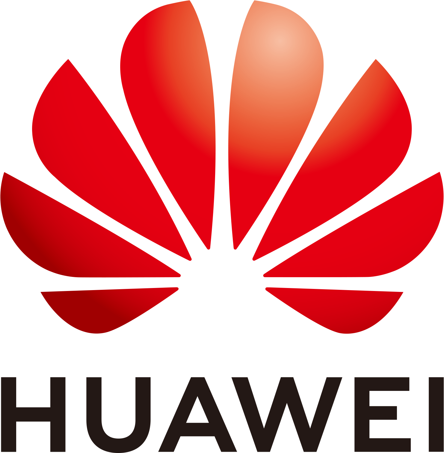 Huawei Logo Red Flower Design PNG Image