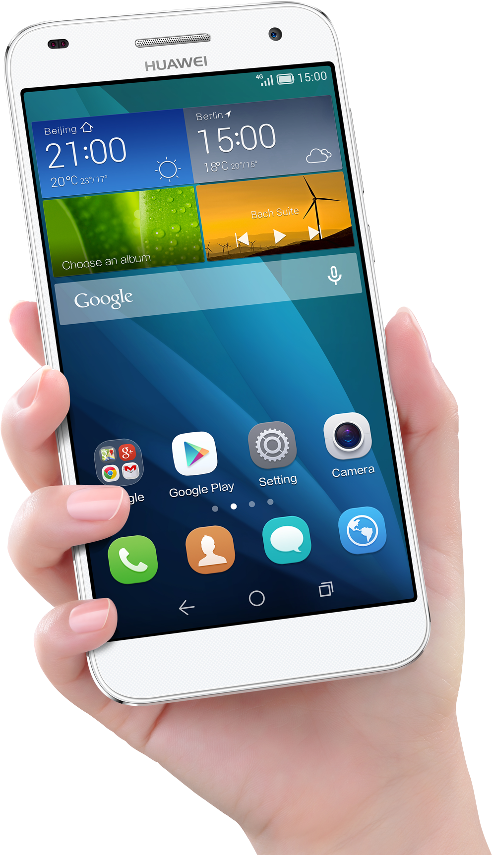 Huawei Smartphone In Hand PNG Image