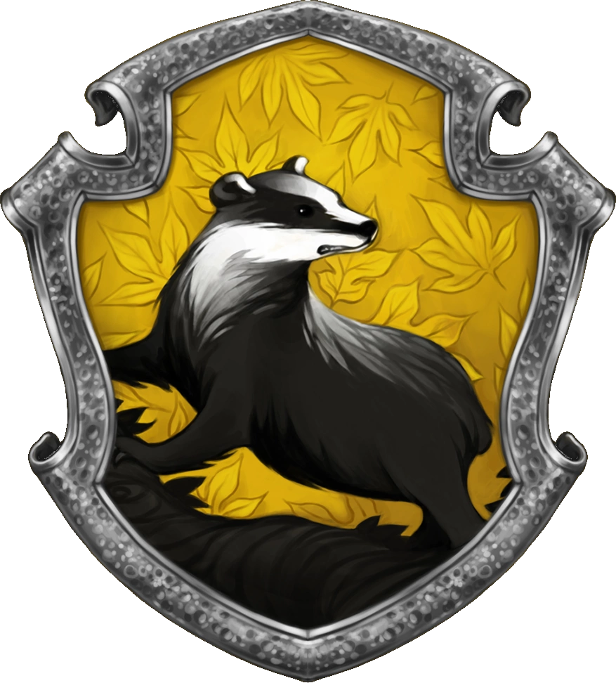 Hufflepuff House Crest Badger PNG Image